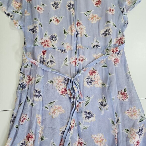 FairSet VTG Dress Women 10 SS Maxi Lined Floral Empir Waist Ties Flowy Cottage - Picture 15 of 16